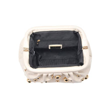 Load image into Gallery viewer, Bags Carey Studded Clutch: Oatmilk