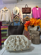 Load image into Gallery viewer, Bags Carey Studded Clutch: Oatmilk
