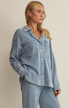 Load image into Gallery viewer, Coats & Jackets All Day Knit Denim Jacket | Ocean Air Indigo