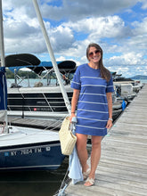 Load image into Gallery viewer, Dresses Sway Stripe Mini Dress | Navy White Striped
