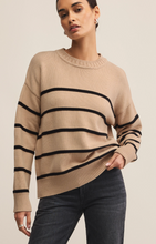 Load image into Gallery viewer, Sweater Boyfriend Stripe Sweater | Biscuit