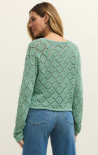 Load image into Gallery viewer, Sweater Hullen Crochet Sweater | Crystal Green