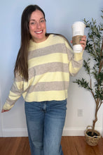 Load image into Gallery viewer, Tops Citrus Yellow Striped Sweater