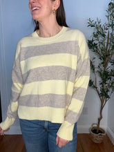 Load image into Gallery viewer, Tops Citrus Yellow Striped Sweater