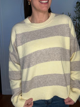 Load image into Gallery viewer, Tops Citrus Yellow Striped Sweater
