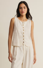 Load image into Gallery viewer, Tops Roman Linen Vest | Cloud