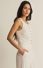 Load image into Gallery viewer, Tops Roman Linen Vest | Cloud
