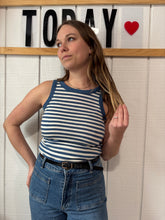 Load image into Gallery viewer, Tops Select Striped Tank | Calypso Blue Indigo