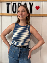 Load image into Gallery viewer, Tops Select Striped Tank | Calypso Blue Indigo