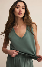 Load image into Gallery viewer, Tops Sloane Jersey V neck Tank | Hunter