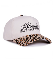 Load image into Gallery viewer, Accessories Blondes Have More Fun Hat | Cheetah