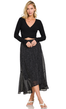 Load image into Gallery viewer, Bottoms XXX Polka Dot Flowy skirt | Black