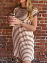Load image into Gallery viewer, Dresses Coffee Run | Brown and Cream Dress