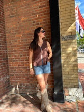 Load image into Gallery viewer, Sweater Leslie | Brown Knit Vest Large
