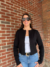 Load image into Gallery viewer, Sweater Patsy | Black Button Cardigan