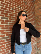 Load image into Gallery viewer, Sweater Patsy | Black Button Cardigan