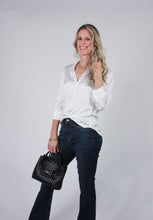 Load image into Gallery viewer, Tops Monica | Ivory Satin Button Up