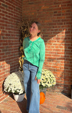 Load image into Gallery viewer, Tops S / Green Shelby | Washed Henley Long Sleeve