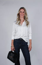 Load image into Gallery viewer, Tops S Monica | Ivory Satin Button Up