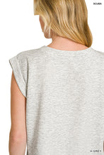 Load image into Gallery viewer, Tops Scuba Sleeveless Top | Heather Grey