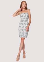 Load image into Gallery viewer, Breath of Youth Scallop Pencil Skirt Dress | LIGHT-BLUE
