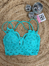 Load image into Gallery viewer, Tops Small / Mint Pamela | Colorful Lace Cami Bralette