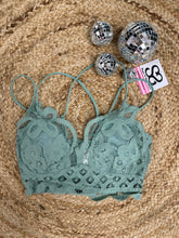 Load image into Gallery viewer, Tops Small / Sage Pamela | Colorful Lace Cami Bralette