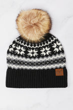 Load image into Gallery viewer, Fair Isle Pompom Trim Beanie