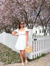 Load image into Gallery viewer, Maya Tie Back Bow Dress | White
