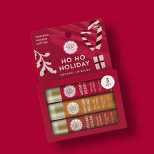 Load image into Gallery viewer, Ho Ho Holiday Lip Balm Set Of 3
