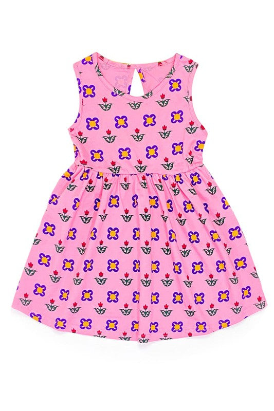 Rosy Pink Open back Bow | Toddler