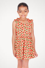 Load image into Gallery viewer, Strawberry Dress w/ Shoulder Bow | Toddler
