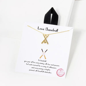 Love Baseball | Gift Necklace | GOLD