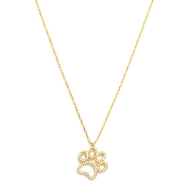 Paw Print Pendant Necklace