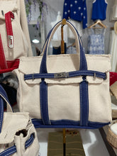 Load image into Gallery viewer, Canvas Boat Tote Blue
