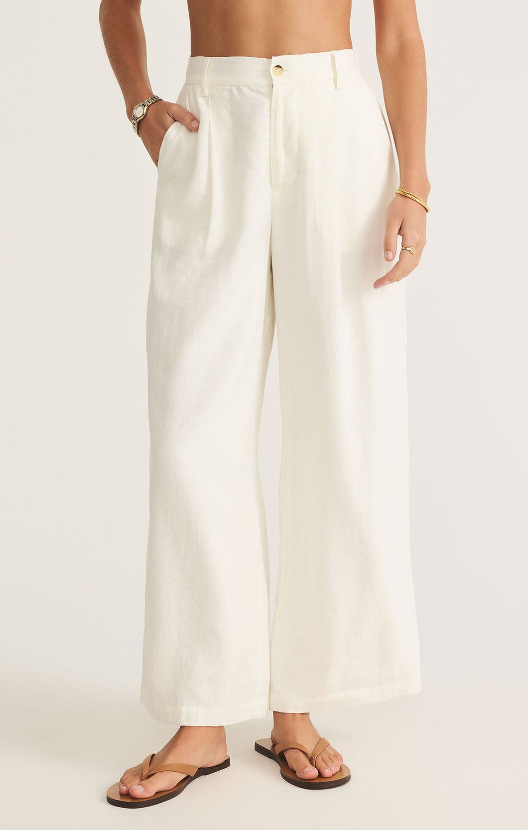 Topanga Linen Pant | White