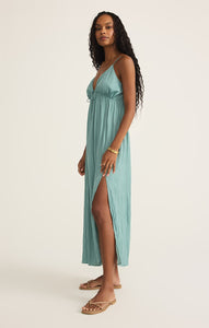 Manon Satin Maxi Dress | Sea Pine