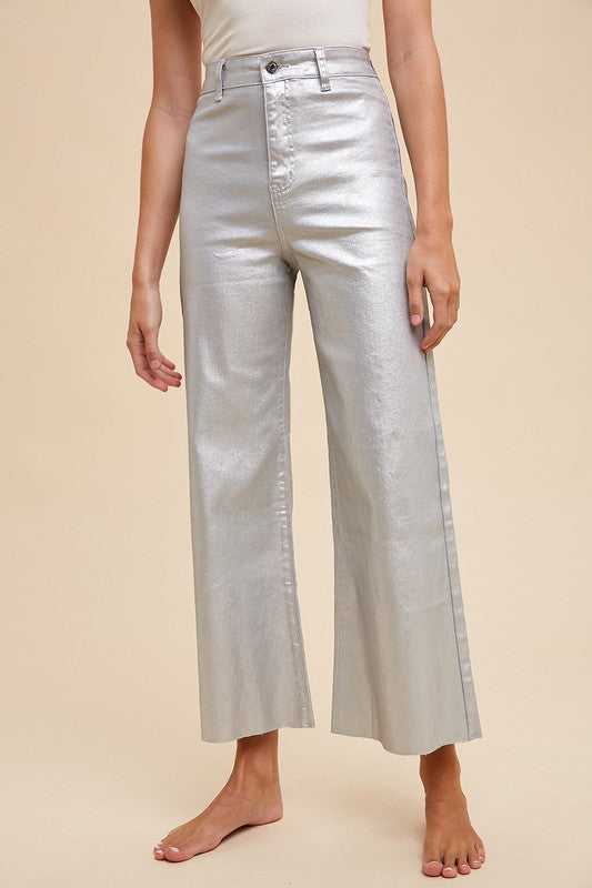Jessie Silver Denim | Stretch Wide Leg Pants