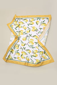 Lemon Silky Scarf printed