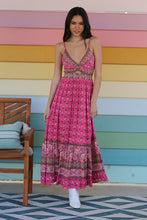 Load image into Gallery viewer, Twist Front Maxi Dress | Fuchsia
