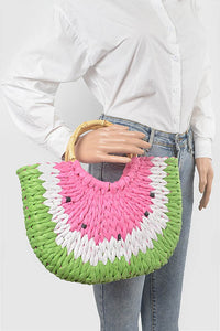 Little Slice of Fun | Watermelon Straw Bag