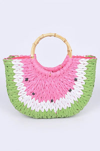 Little Slice of Fun | Watermelon Straw Bag