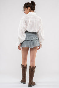 Jade Ruffle Skirt with built in Shorts