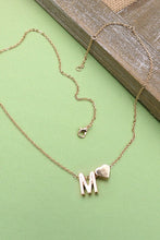 Load image into Gallery viewer, Lover Monogram Heart | Gold Charm Necklace
