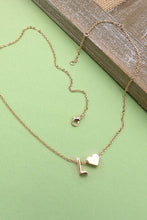 Load image into Gallery viewer, Lover Monogram Heart | Gold Charm Necklace
