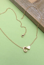 Load image into Gallery viewer, Lover Monogram Heart | Gold Charm Necklace

