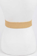 Load image into Gallery viewer, Pearl Buckle Faux Straw Elastic Belt
