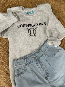 Cooperstown | Grey Crewneck Sweatshirt