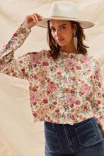 Load image into Gallery viewer, Meg | Floral Print Button Front Sweater Cardigan Top
