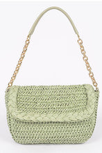 Load image into Gallery viewer, Woven Straw Shoulder Bag | Green
